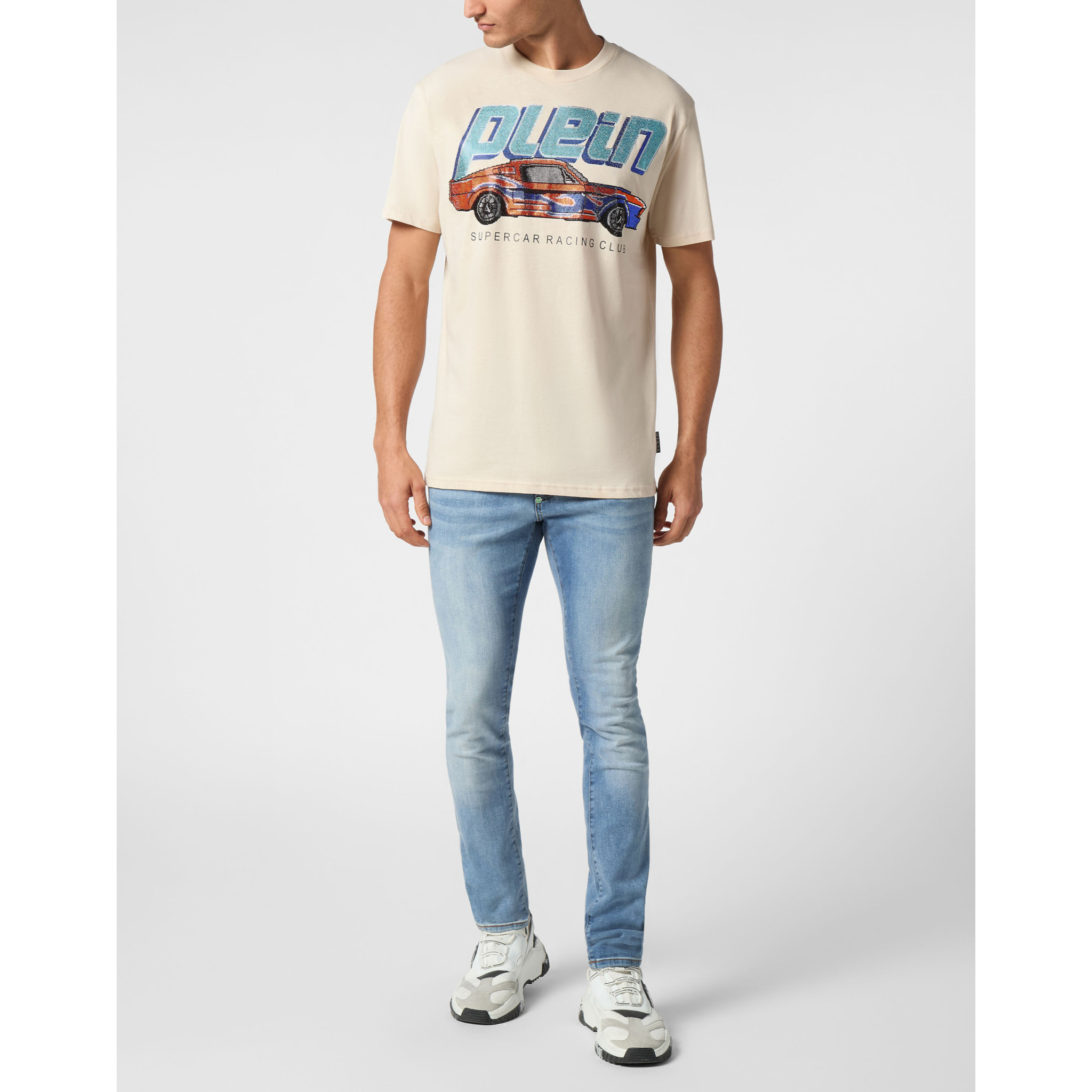 PHILIPP PLEIN T-Shirt Round Neck RACING