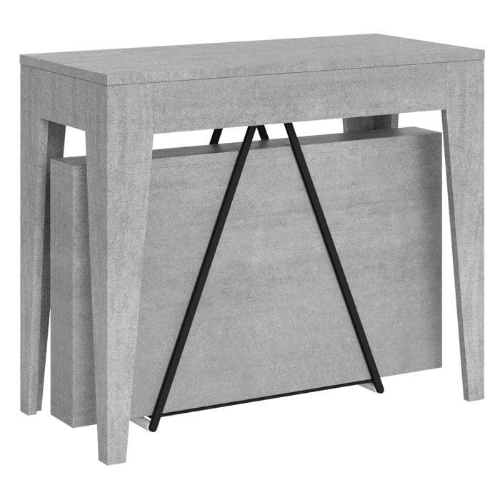 Consolle allungabile 90x42/302 cm Zima cemento