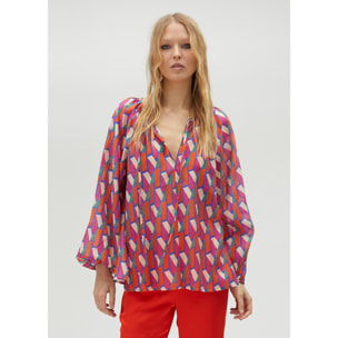 Camicia logo multicolore