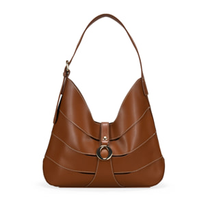 Bolso de hombro cuero con bolsa interior