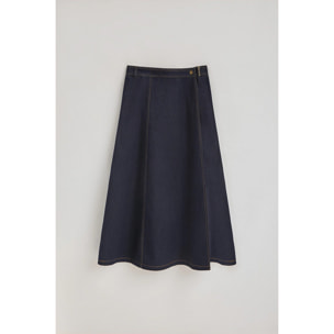 Falda Alisa vaquera azul con detalles Polo Club