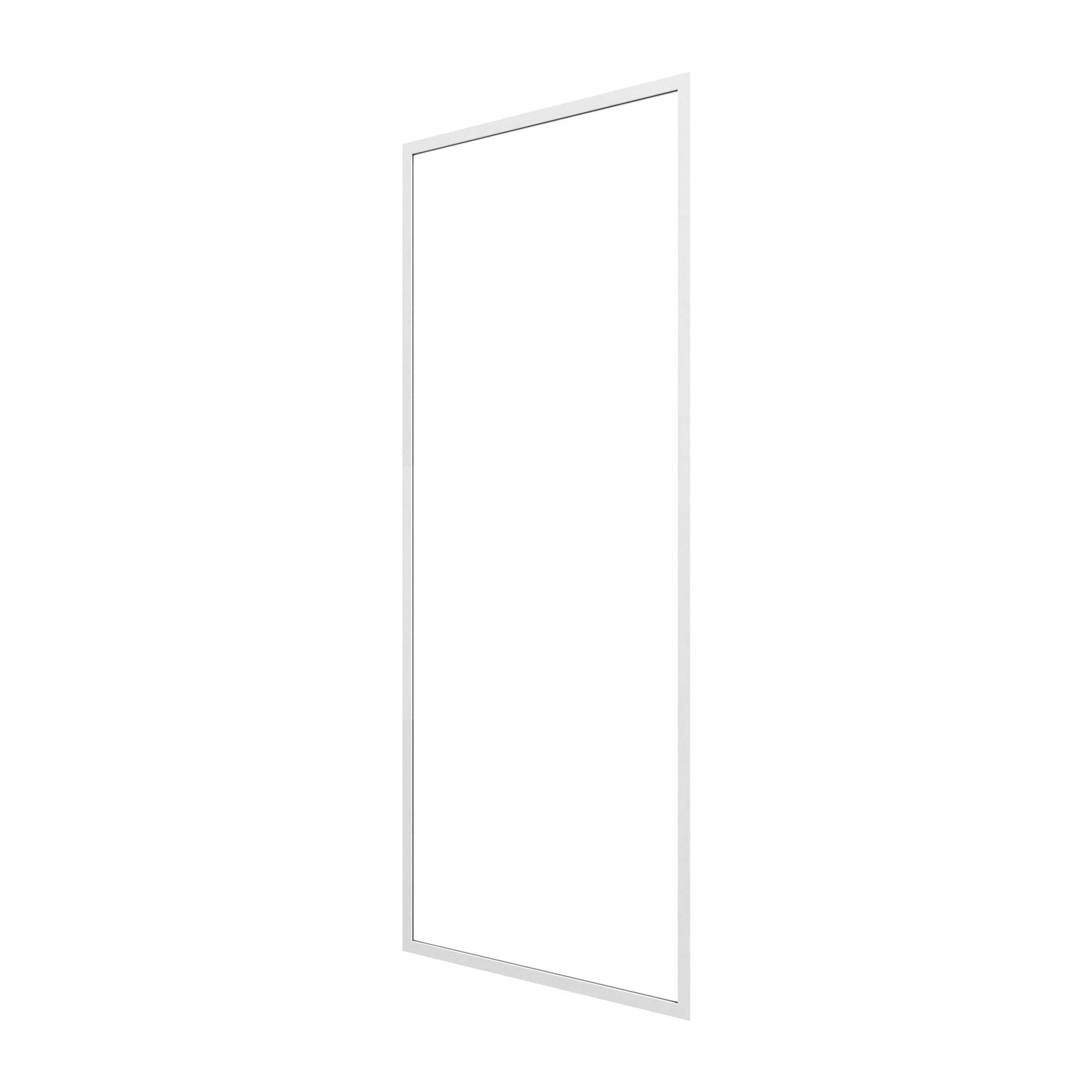 Paroi porte de douche blanc RETOUR 90x185cm pour porte - verre transparent 5mm - WHITY SIDE 90