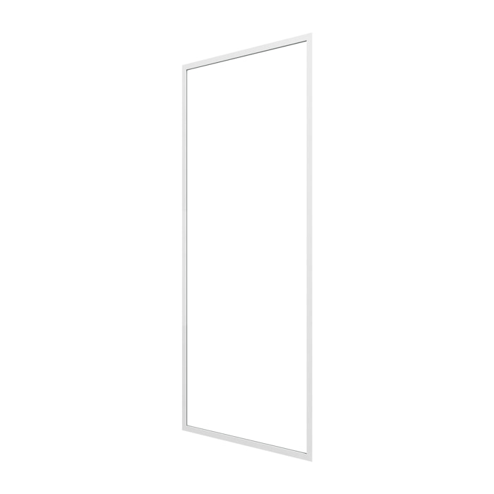 Paroi porte de douche blanc RETOUR 90x185cm pour porte - verre transparent 5mm - WHITY SIDE 90