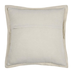 Coussin carré uni en gaze de coton surpiquée - Naturel