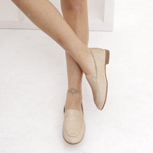 MOCASSINO STRASS CHOCOLA' BEIGE