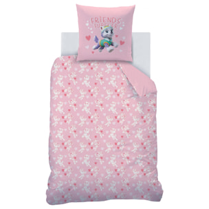 Parure de lit imprimée 100% coton, PAT PATROUILLE HEART