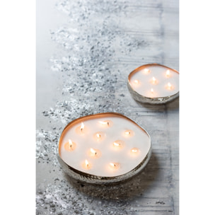 J-Line bougie parfumée M-Chic - Sugar Citrus - métal - argent - large - 44H