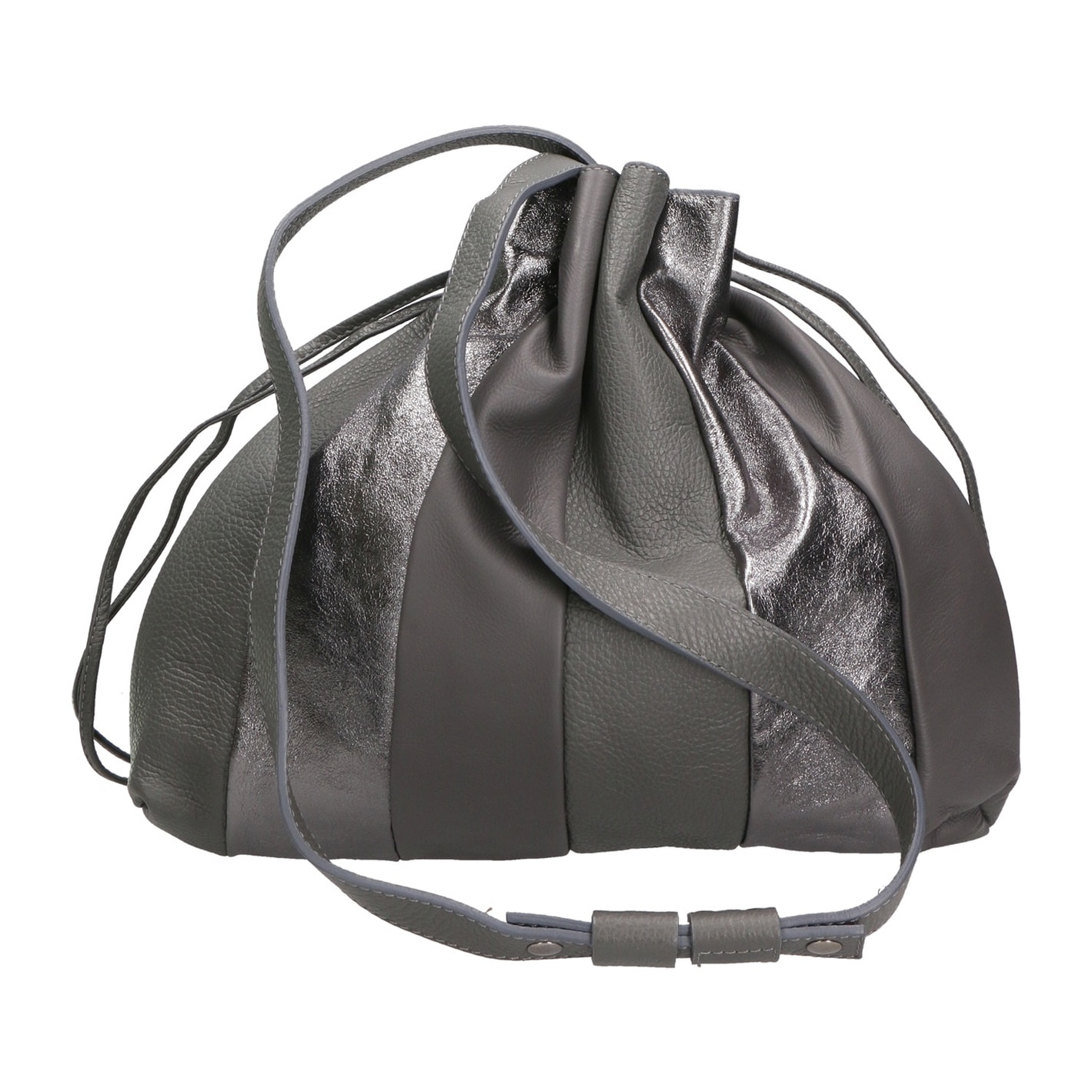 Borsa a spalla da donna - Modello Nunzia - Vera pelle - 30.0 x 33.0 x 7.0 cm