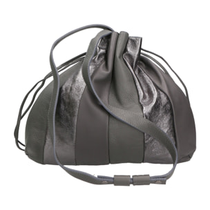 Borsa a spalla da donna - Modello Nunzia - Vera pelle - 30.0 x 33.0 x 7.0 cm