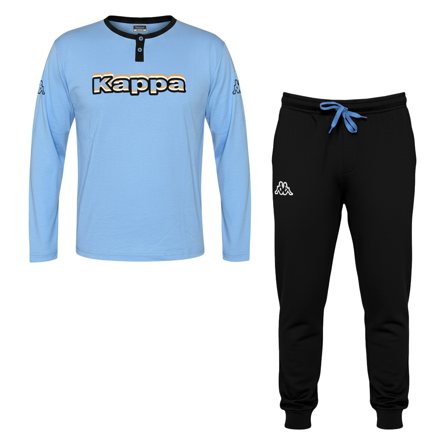 Pigiama Lungo Uomo KAPPA Caldo Cotone Interlock