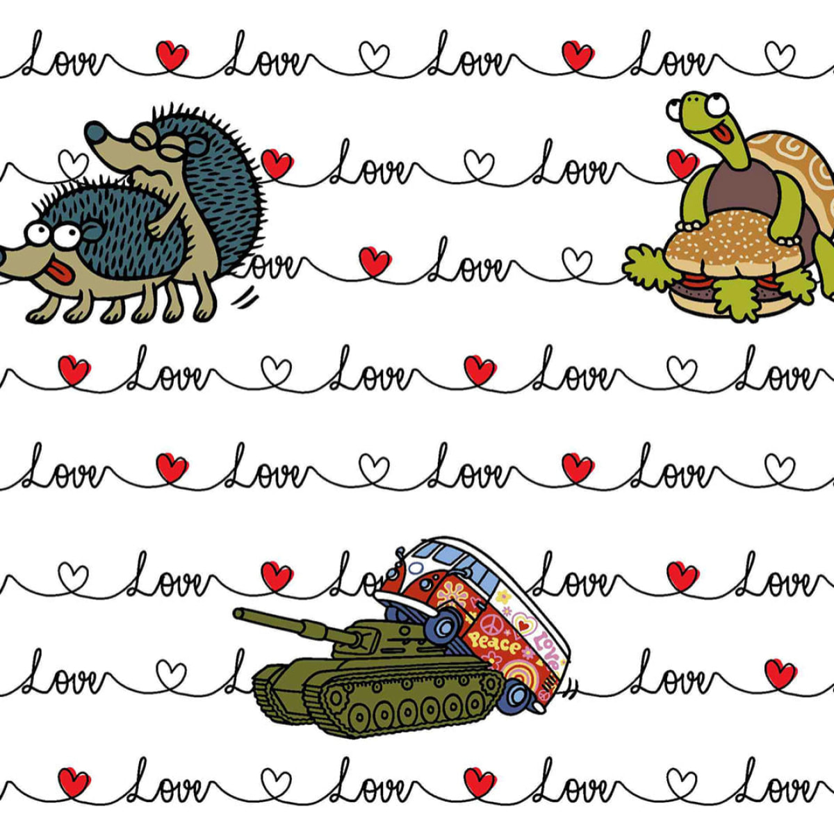 Funda nórdica Kukuxumusu Amor - 100% algodón -