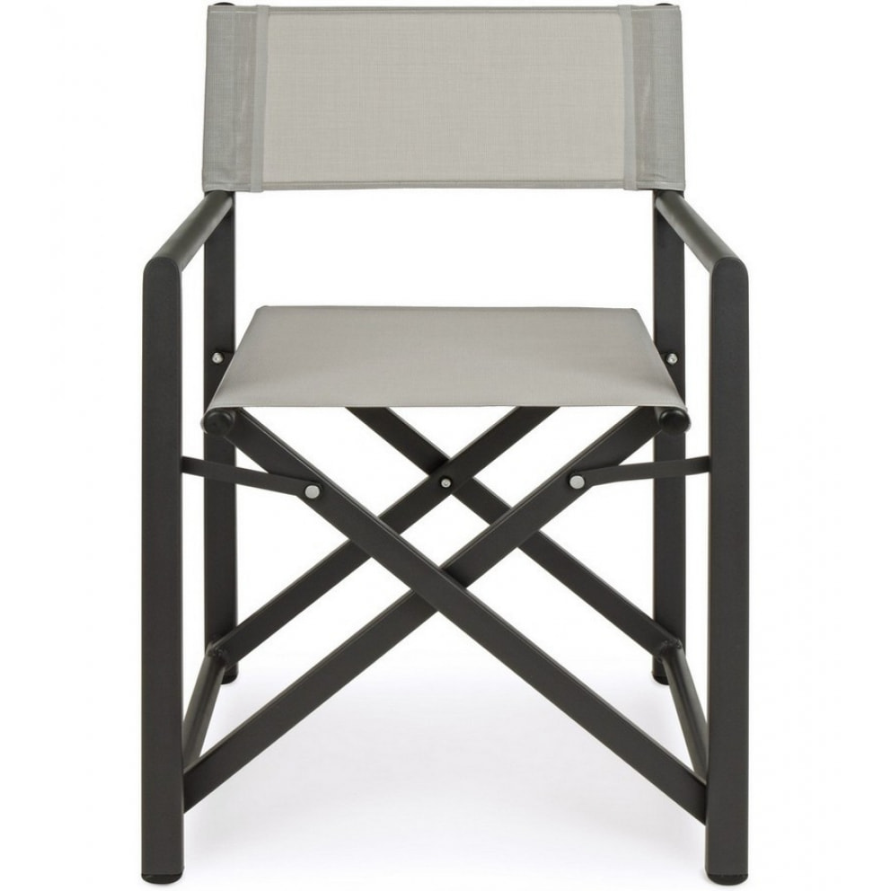 Set di 2 poltroncine TAYLOR antracite pieghevoli