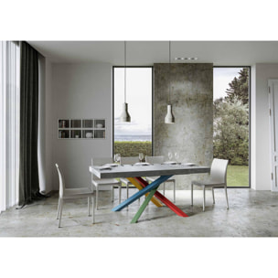 Mesa extensible 90x180/440 cm Volantis Cemento estructura multicolor 4/B