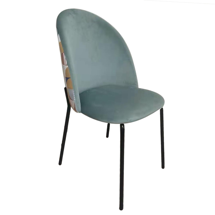 Chaise Bicolore Retro Geo - Lot De 2