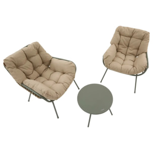 Salon duo Paopao 2 places vert laurier