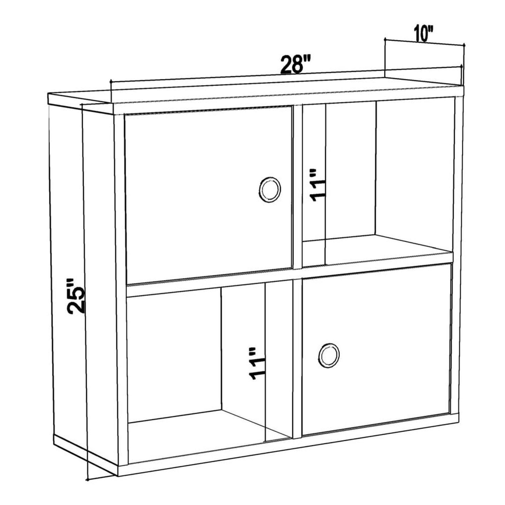 Librería, 100% tablero de aglomerado rechapado en melamina, color antracita_x000D_
roble