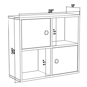 Librería, 100% tablero de aglomerado rechapado en melamina, color antracita_x000D_
roble