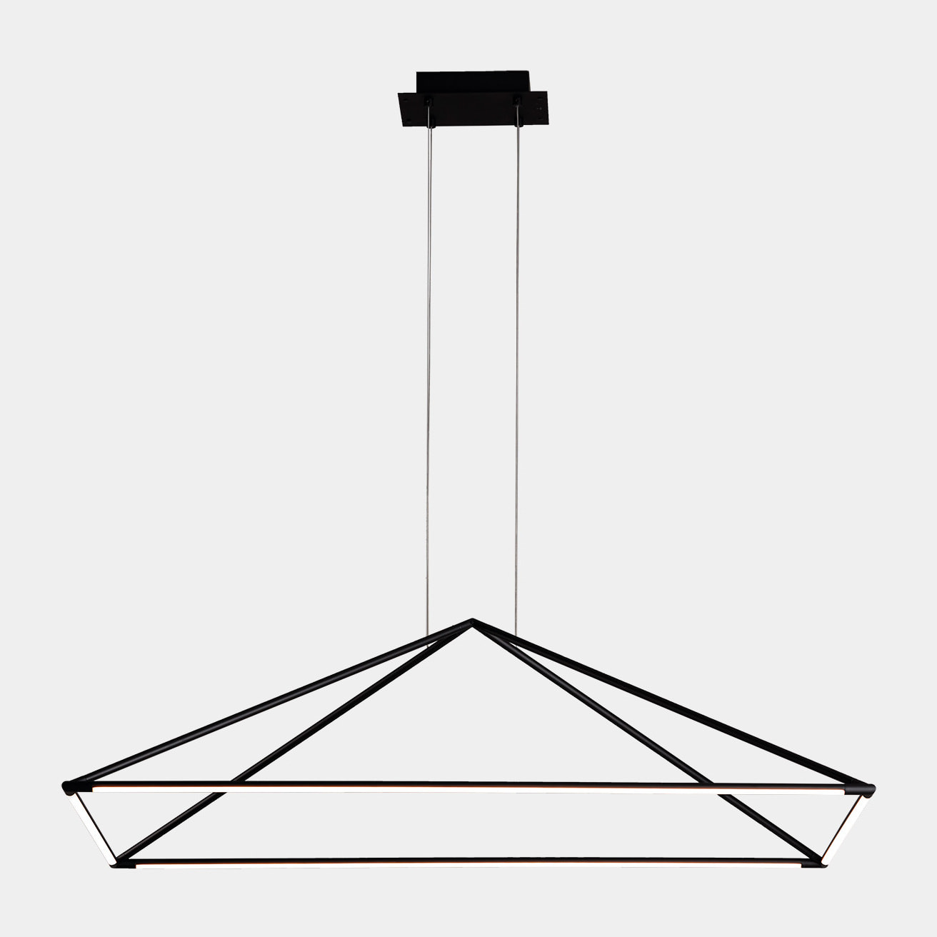 LEDS C4 Lámpara Colgante Tubs 900MM LED 29W Blanco Cálido 2700K Negro para Interior,