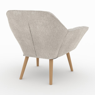 Fauteuil en tissu gris clair - Simba