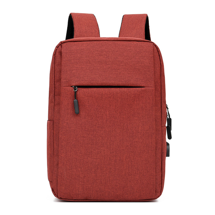 DAM Zaino per laptop  con interfaccia di ricarica USB. 30x13x42 cm. colore rosso