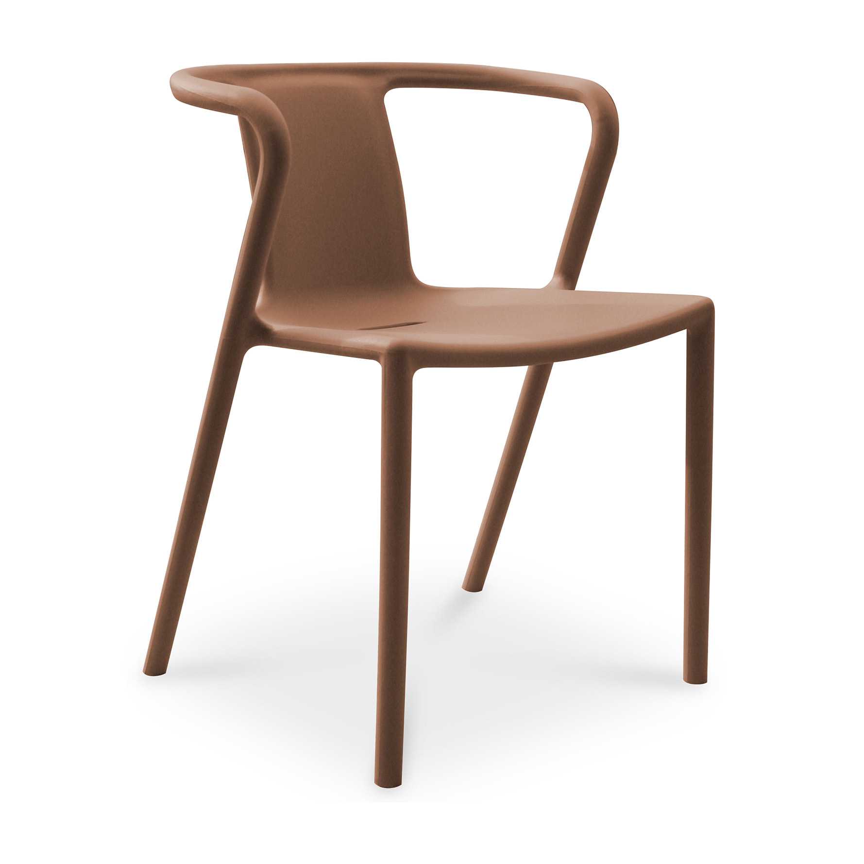 DIEGO - Fauteuil de jardin empilable en Polypropylène terracotta