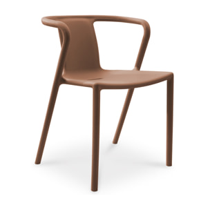 DIEGO - Fauteuil de jardin empilable en Polypropylène terracotta