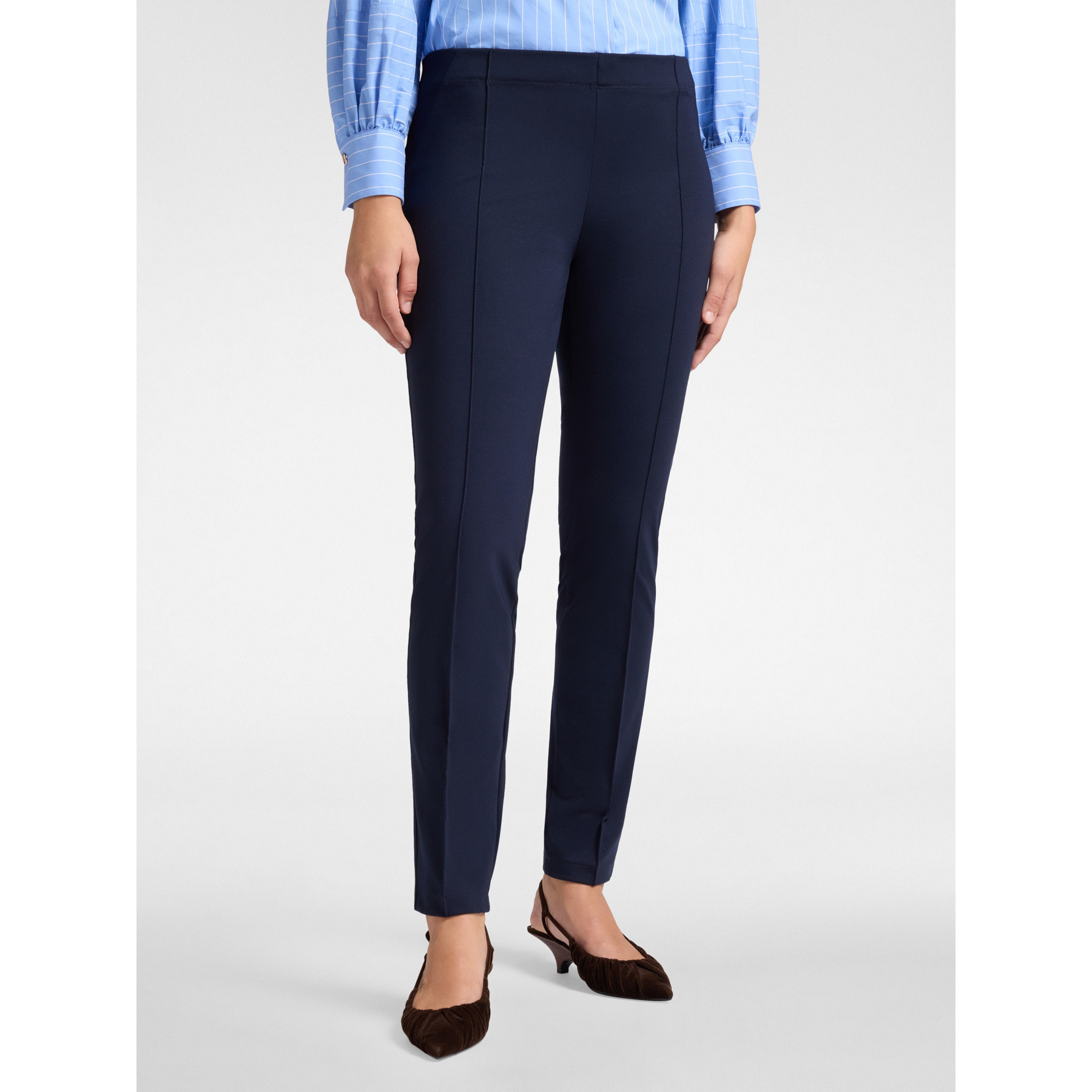 Elena Mirò - Pantaloni slim in punto Milano - Blu