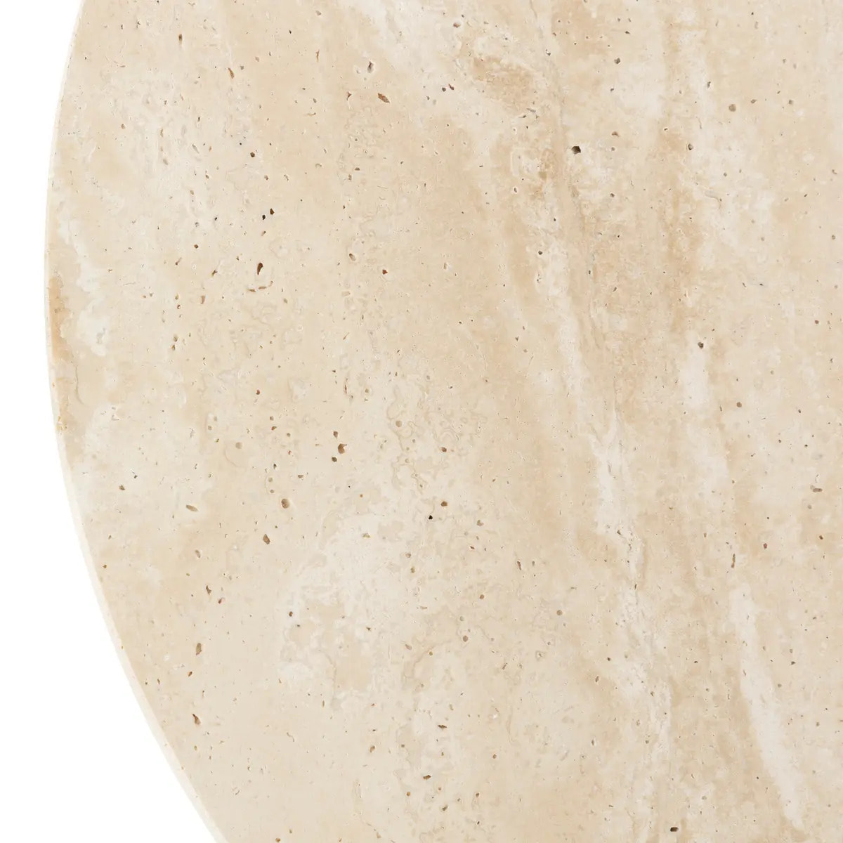 Table d'appoint Celen travertin blanc 40x45cm