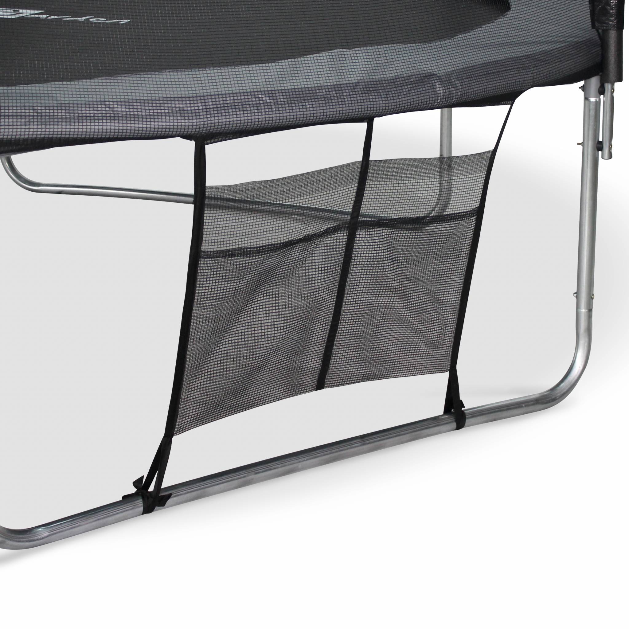 Trampoline 490cm gris avec filet de protection. échelle. bâche. filet pour chaussures. kit d'ancrage - Jupiter XXL - Trampoline de jardin 490 cm 4m|Qualité PRO.|Normes EU.