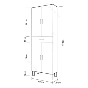 Columna de baño Aruba Blanco brillo