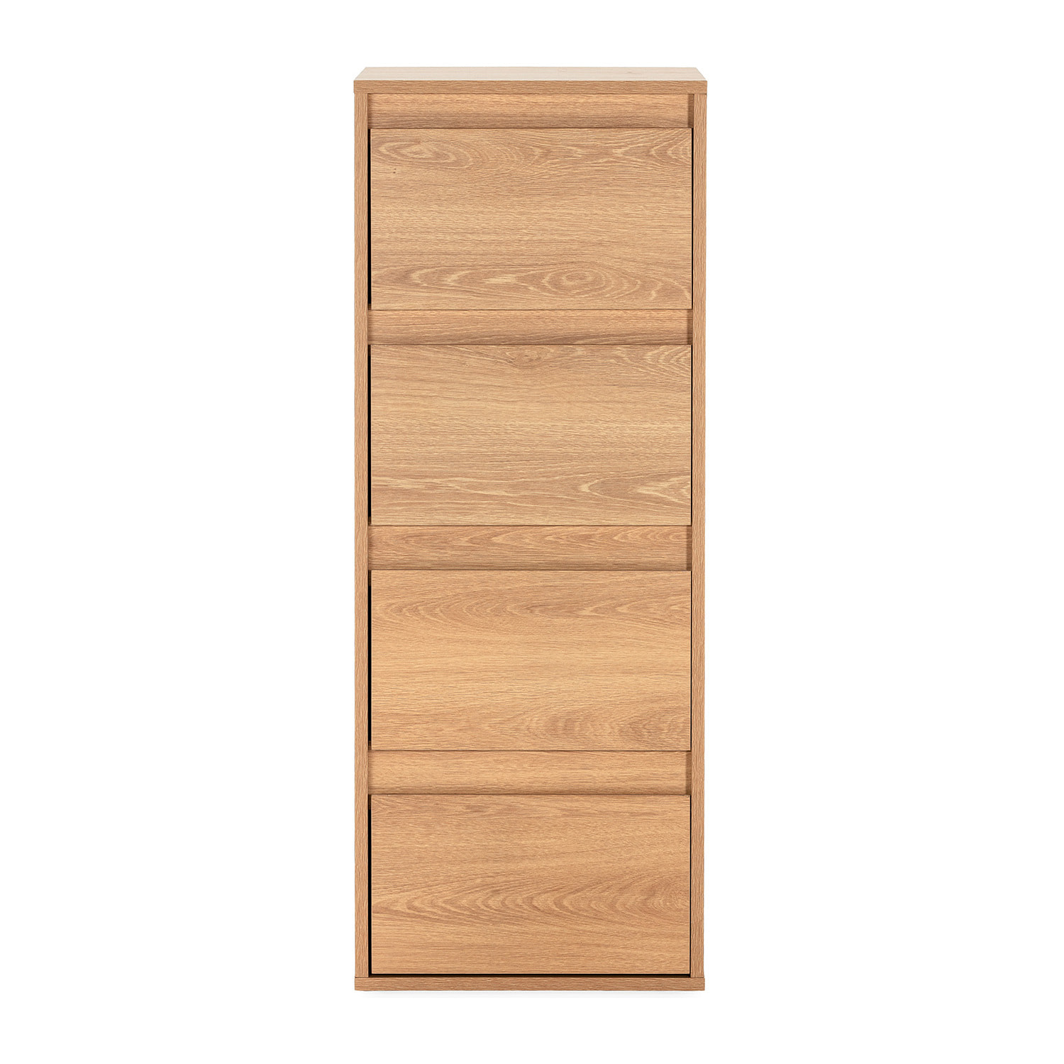 Cómoda alta Tori 4 cajones efecto Roble