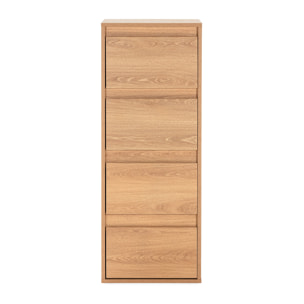 Cómoda alta Tori 4 cajones efecto Roble