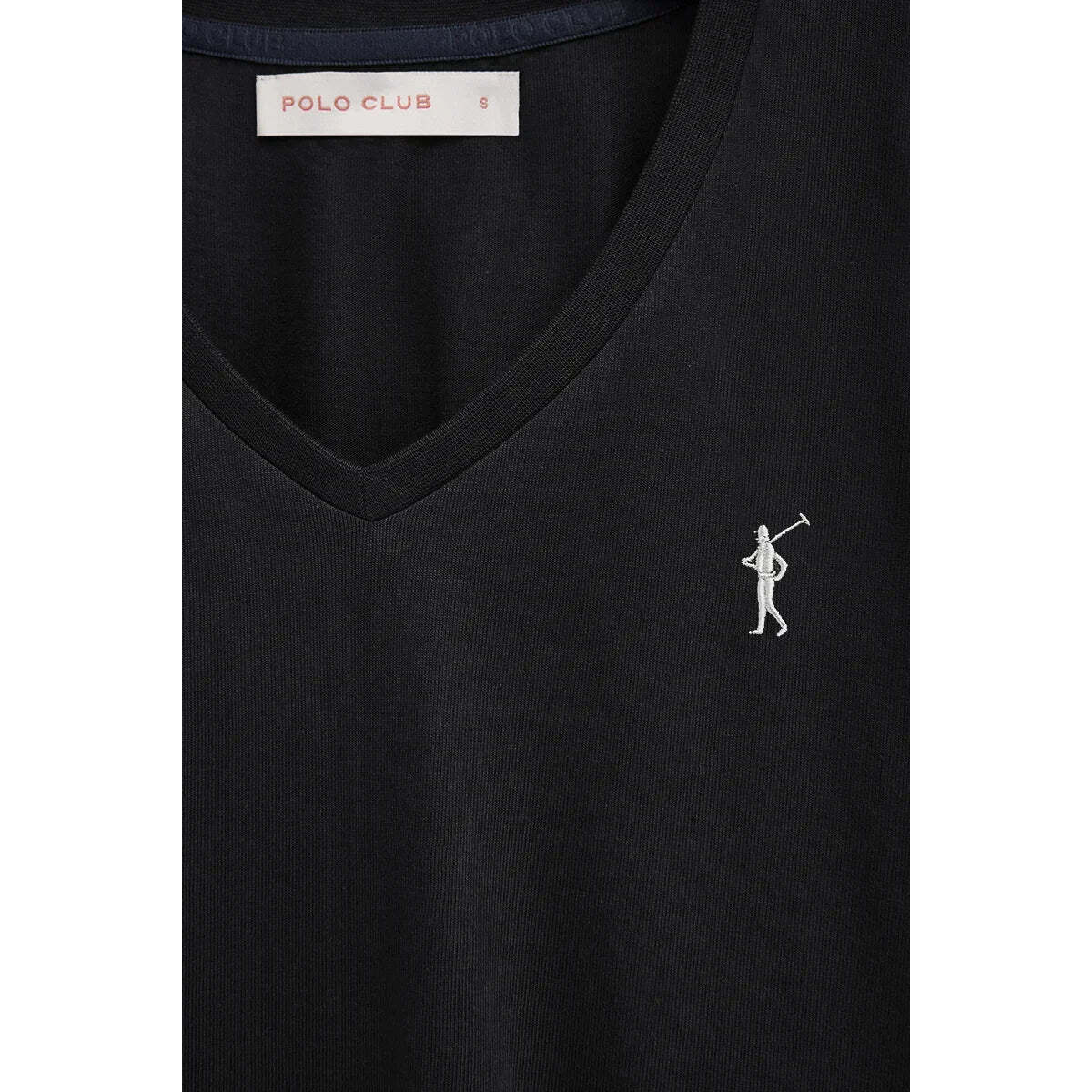 Pack mujer de dos camisetas negra y blanca de manga corta y cuello pico con bordado Rigby Go