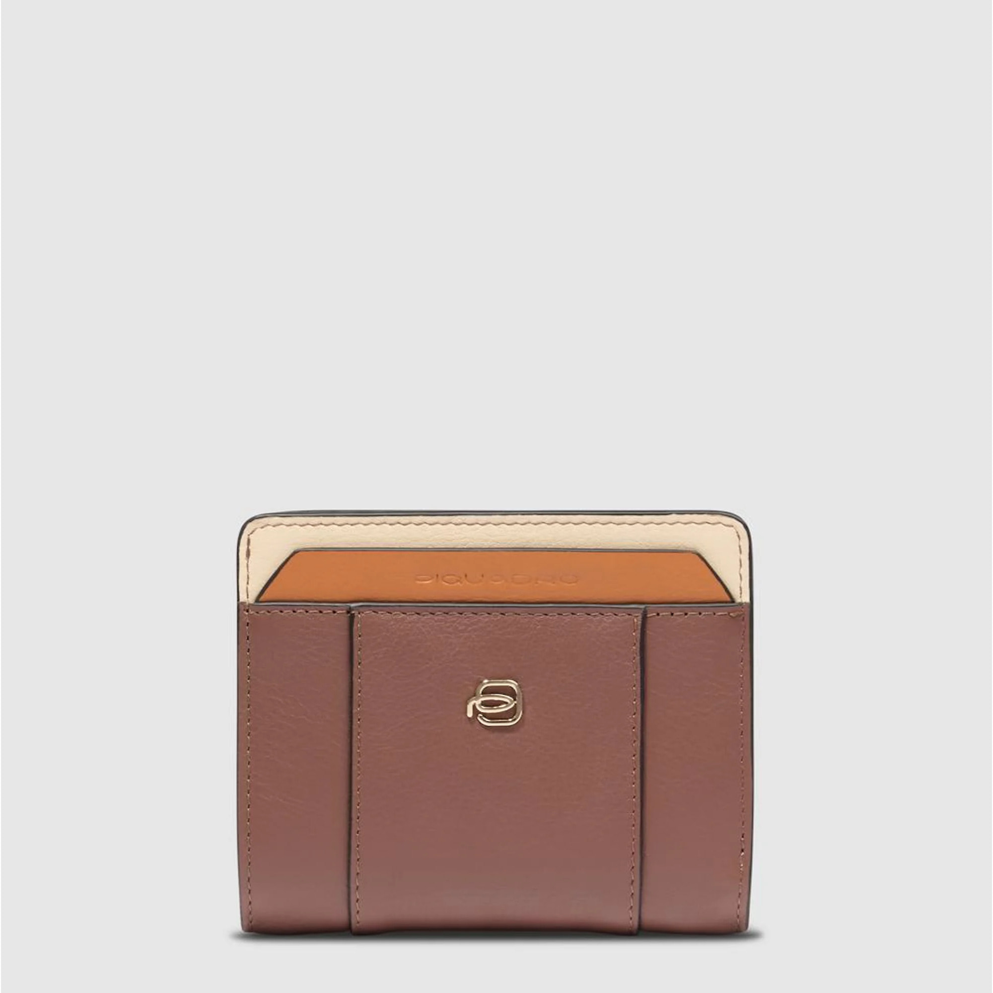 Piquadro Portafogli da in pelle con portamonete, porta carte di credito e protezione RFID