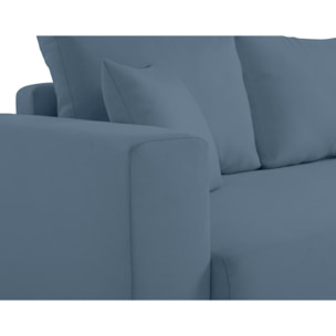 Regala - canapé 3 places - convertible avec coffre - en tissu - Bleu Ardoise