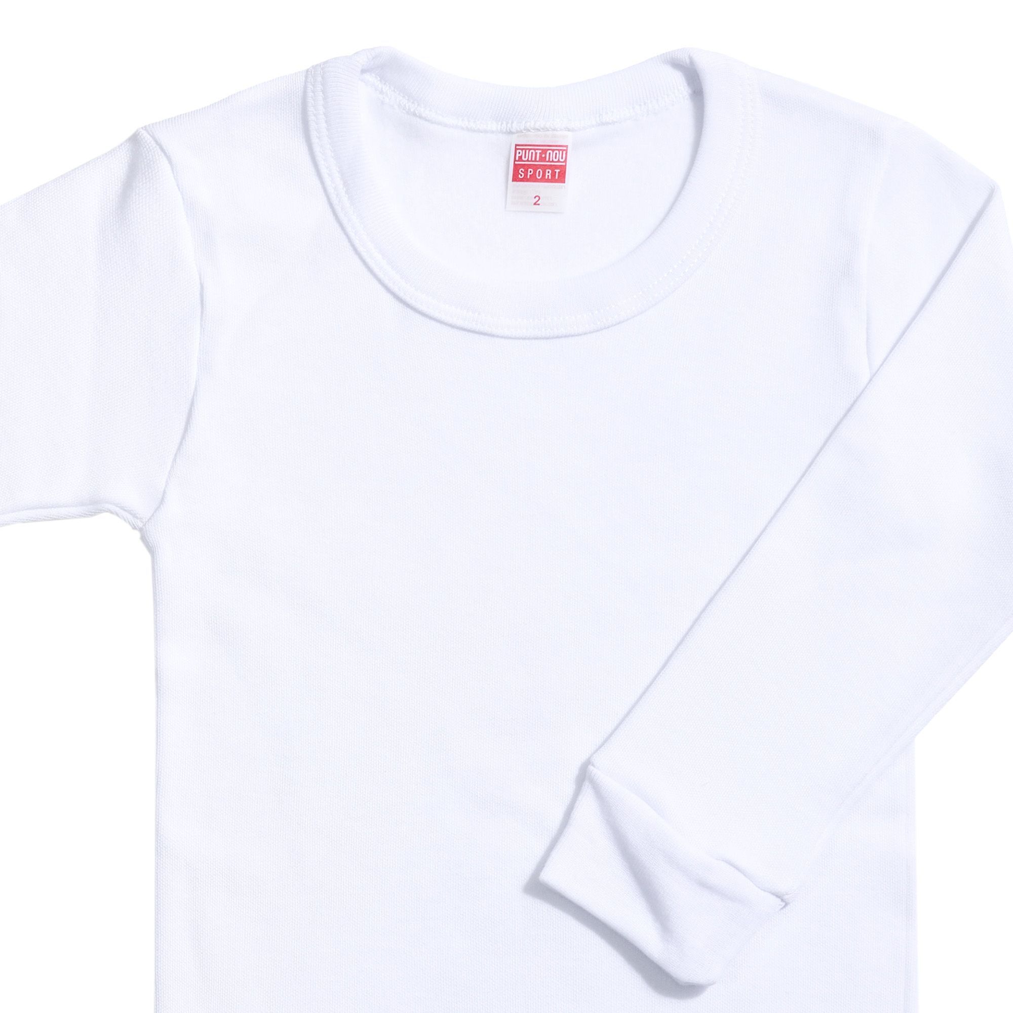 Camiseta Niño Felpa M/L Blanco Talla 10