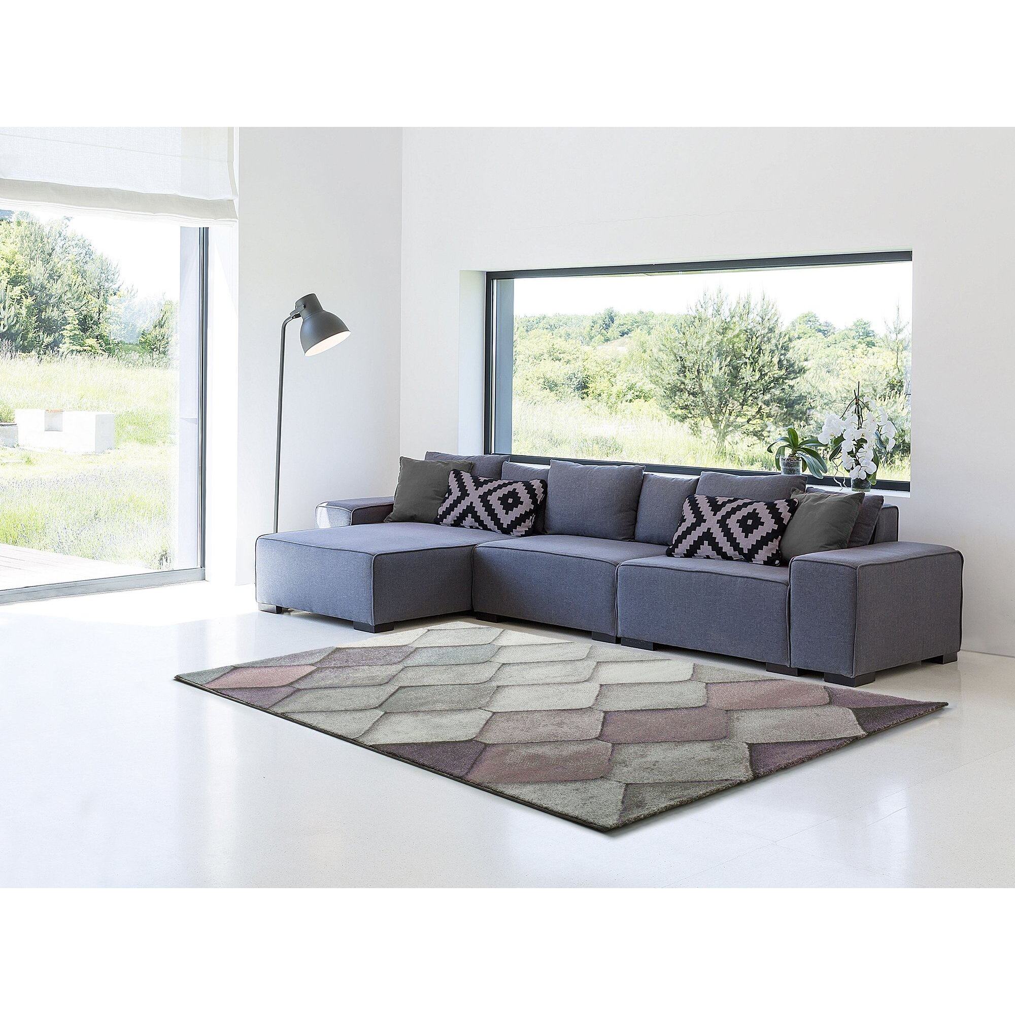 Alfombra geomÃ©trica Mubis multicolor, varias medidas disponibles
