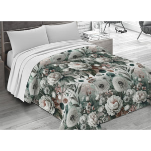 Trapunta Invernale 300gr Diadema Flora Stampa Digitale Fantasia Floreale D8