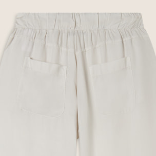 Pantaloni wide leg in Twill di Lyocell
