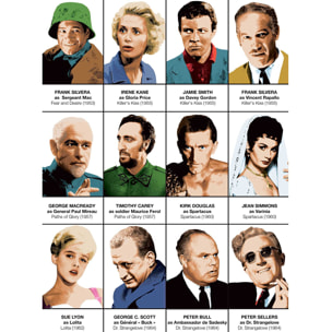 Affiche - Stanley Kubrick characters - Olivier Bourdereau