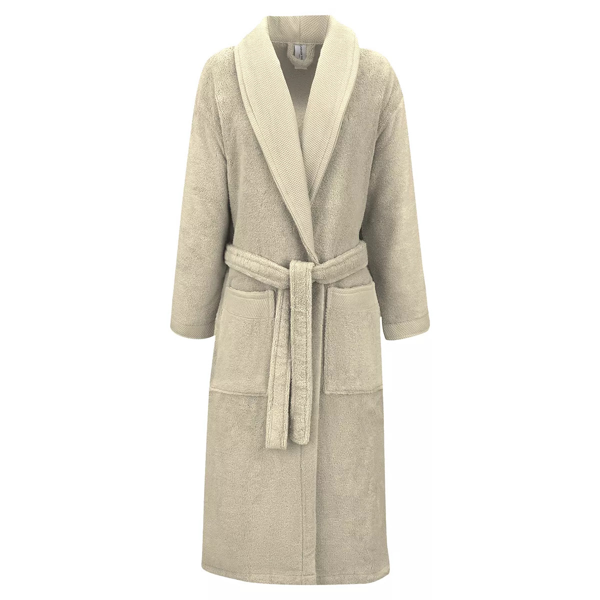 Peignoir pur coton 420 g/m² uni beige Elea angora