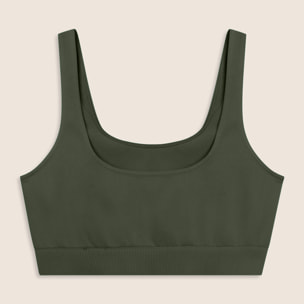 Top Sportivo Seamless con Fascia Sottoseno in costina