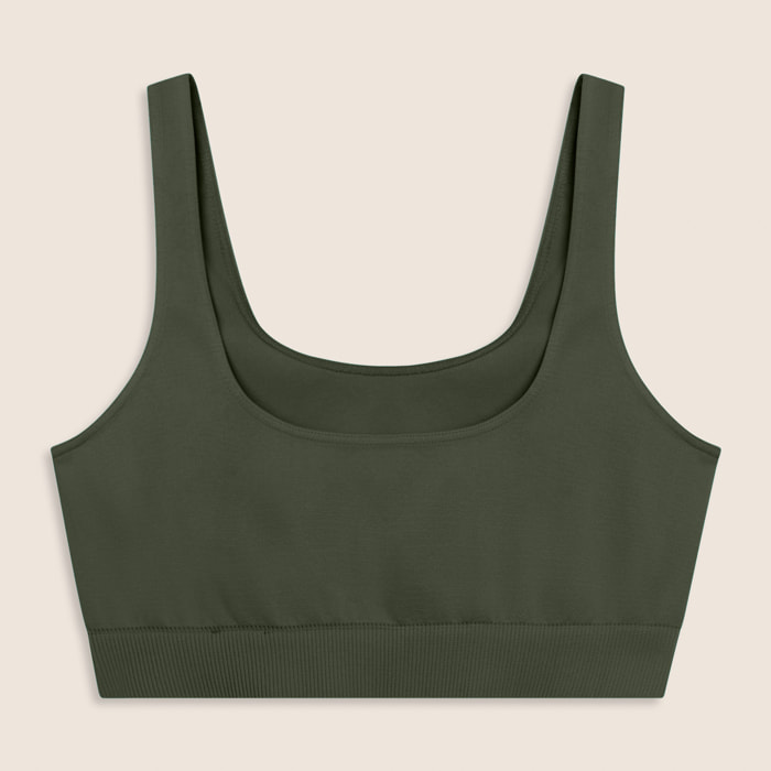 Top Sportivo Seamless con Fascia Sottoseno in costina