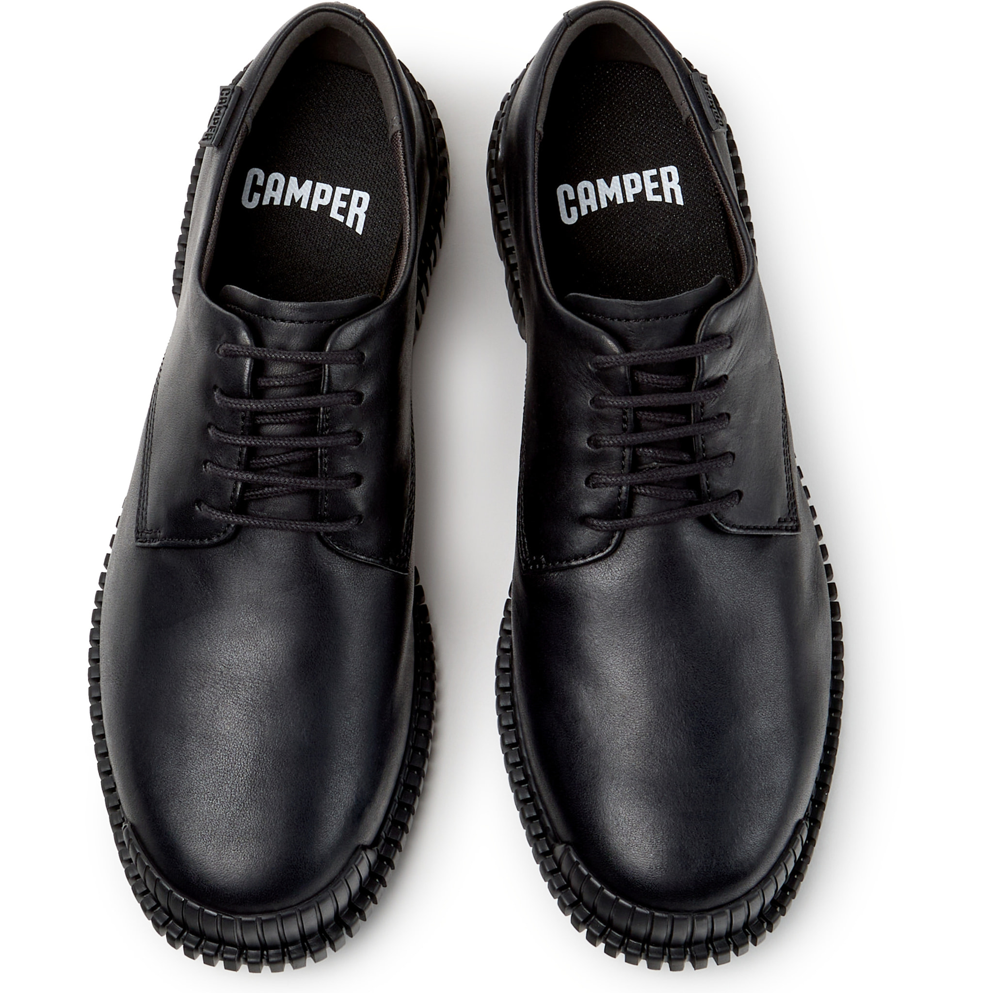 Zapatos de cordones - CAMPER Pix - Negro - Piel lisa