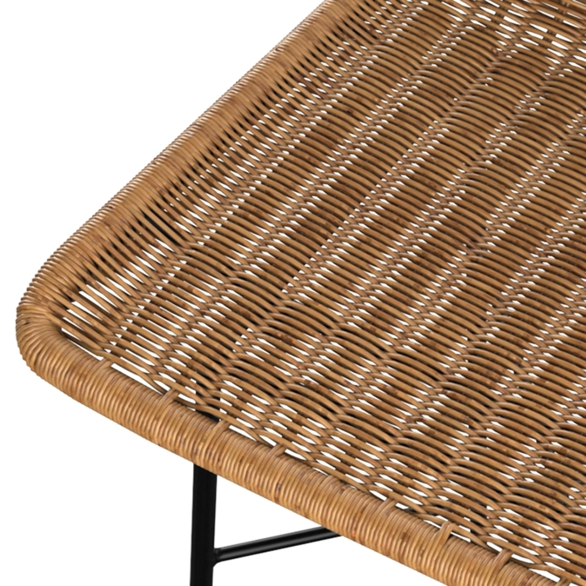 Lot de 2 chaises de bar 76 cm en résine tressée marron - Mandya