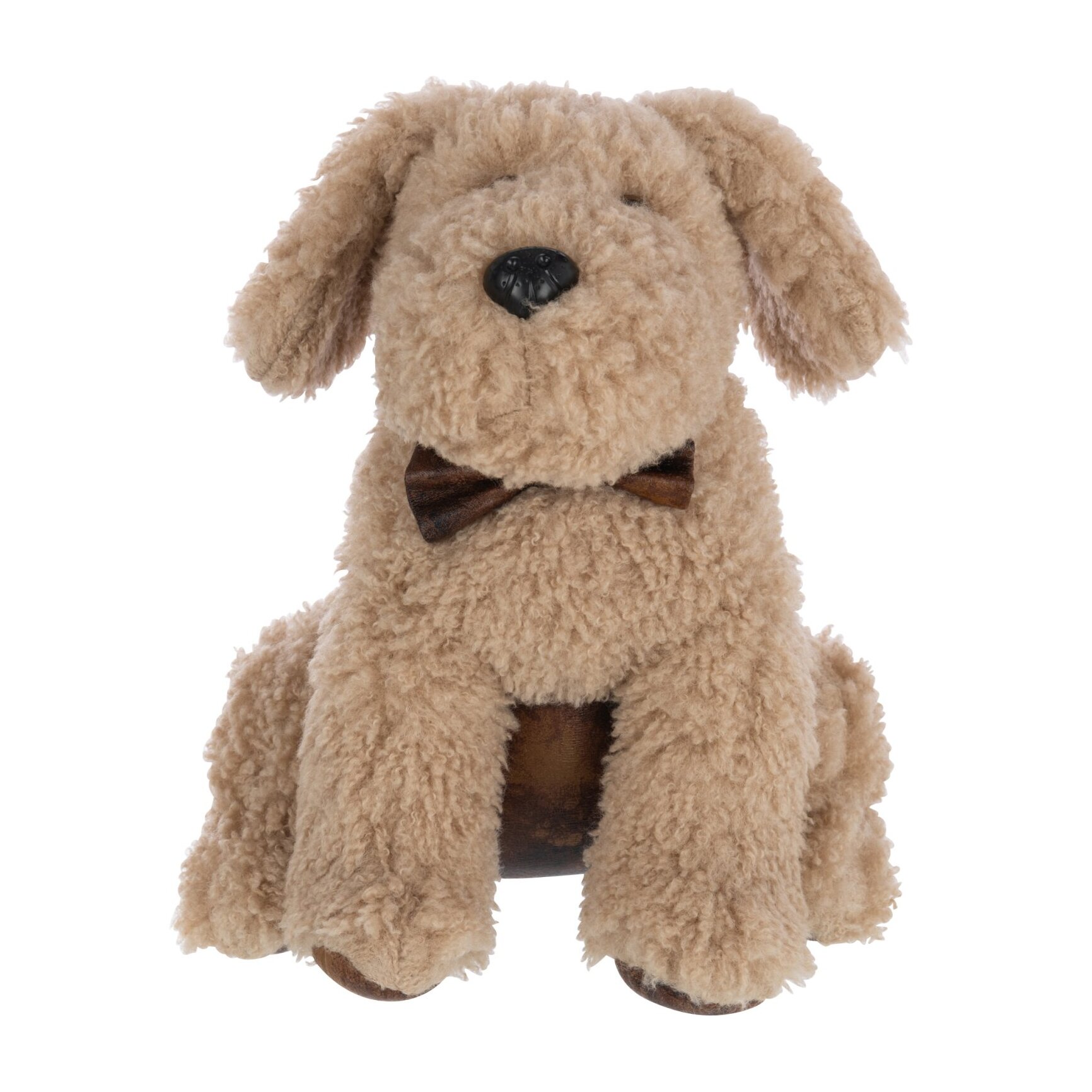 J-Line cale-porte Chien - polyrésine - beige