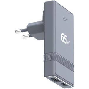 Chargeur + câble FORCE POWER de voyage 65W de voyage GaN USB-A + C