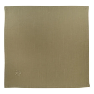 4 serviettes de table Joy 40x40cm vert kaki