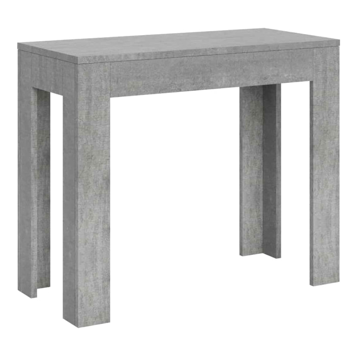 Consolle allungabile 90x42/302 cm Bora Cemento