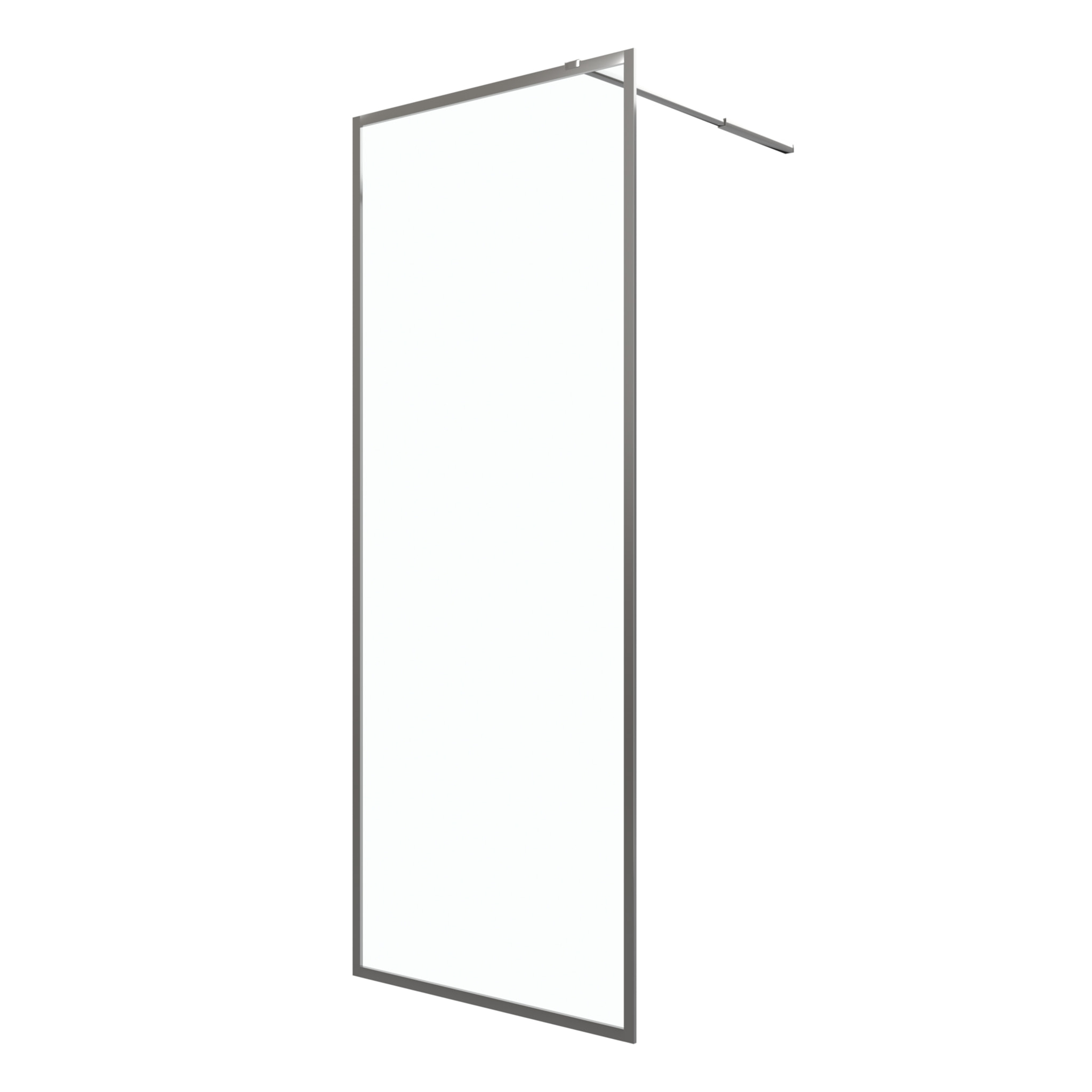 Paroi de Douche 80x200 cm - Cadre et Bras Aluminium Chrome - CHROMED CONTOURING